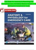 Test Bank for Anatomy & Physiology for Emergency Care&comma; 3rd Edition &lpar;Bledsoe&comma; 2024&rpar; Chapter 1-20 &vert; All Chapters A&plus; Guide ISBN&colon;9780135211458 Newest Version Instant Pdf&period; Download 