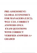 PRE-ASSESSMENT&colon; GLOBAL ECONOMICS FOR MANAGERS &lpar;UZC2&rpar;&period; WGU C211&period; CORRECT ANSWERS ONLY