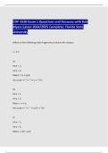 COP 3330 Exam 1 Questions and Answers with Bob Myers Latest 2024&sol;2025 Complete&semi; Florida State University