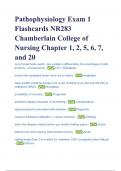 Pathophysiology Exam 1 Flashcards&comma; NR283 Chamberlain College of Nursing Chapter 1&comma; 2&comma; 5&comma; 6&comma; 7&comma; and 20Test Questions with Verified Answers