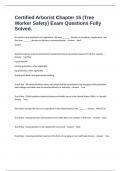 Certified Arborist Chapter 15 &lpar;Tree Worker Safety&rpar; Exam Questions Fully Solved&period;
