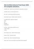 ISA Certified Arborist Final Exam With All Complete Solutions&period;