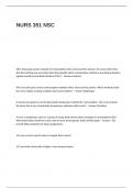 NURS 351 NSC Exam Questions and Correct Answers