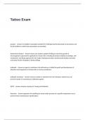 Tattoo Exam Questions and Answers