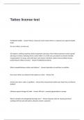 Tattoo License Test Questions and Answers