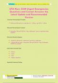 UTA Nurs 5338 Urgent Emergencies Questions and Correct Answers the Latest Update and Recommended Version