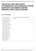  RN HESI FUNDAMENTALS EXIT EXAM &vert; 2024-2025 UPDATE COMPREHENSIVE MOST FREQUENTLY TESTED QUESTIONS AND VERIFIED ANSWERS &vert;GRADED A&plus; &vert;GET IT 100&percnt; ACCURATE&excl;&excl;