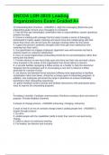 SNCOA LDR-301S Leading Organizations Exam Graded A&plus;
