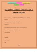 NU 421 NCLEX Prep - Canvas EXAM &num;1 Study Guide 2024