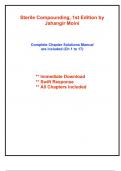 Solutions for Sterile Compounding&comma; 1st Edition by Moini &lpar;All Chapters included&rpar;
