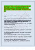 IICRC WATER RESTORATION COURSE EXAM Questions With 100&percnt; Correct Solutions Latest Versions 2024 GRAD