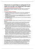 samenvatting h3&colon; observeren in psychologie en pedagogiek 