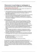 samenvatting h5&colon; observeren in psychologie en pedagogiek