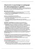 samenvatting h6&colon; observeren in psychologie en pedagogiek 