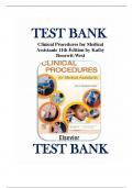 Test Bank for Clinical Procedures for Medical Assistants 11th Edition by Kathy Bonewit-West&vert;978-0323758581&vert; All Chapters 1-23&vert; LATEST &vert;&vert;Complete A&plus; Guide