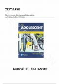 Test Bank for Adolescent&comma; The Development&comma; Relationships&comma; and Culture 14th Edition by Kim G&period; Dolgin&comma; All Chapters 1-16 &vert;Complete Guide A&plus;