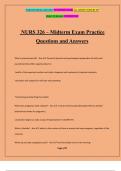 NURS 326 &ndash; Midterm Exam Practice Questions and Answers