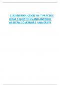 C182 INTRODUCTION TO IT PRACTICE  EXAM A QUESTIONS AND ANSWERS  WESTERN GOVERNORS&rsquo; UNIVERSITY
