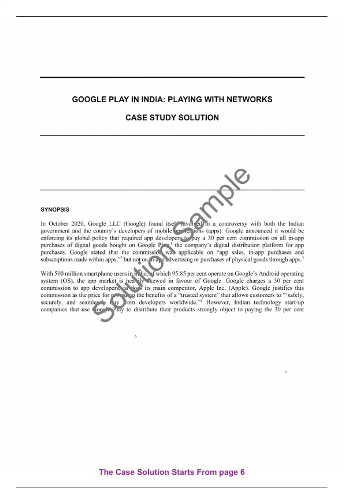 Case Solution for Google Play Store in India Playing with Networks ...