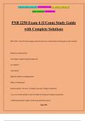 PNB 2250 Exam 4 &lpar;UConn&rpar; Study Guide with Complete Solutions