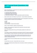 NCP Tutorial Exam Questions and Answers