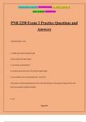 PNB 2250 Exam 3 Practice Questions and Answers