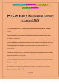 PNB 2250 Exam 3 Questions and Answers &ndash; Updated 2024