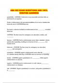 ABA 622 EXAM QUESTIONS AND 100&percnt; VERIFIED ANSWERS