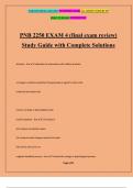 PNB 2250 EXAM 4 &lpar;final exam review&rpar; Study Guide with Complete Solutions