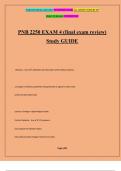 PNB 2250 EXAM 4 &lpar;final exam review&rpar; Study GUIDE