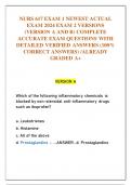 NURS 617 EXAM 1 NEWEST ACTUAL  EXAM 2024 EXAM 2 VERSIONS  &lpar;VERSION A AND B&rpar; COMPLETE  ACCURATE EXAM QUESTIONS WITH  DETAILED VERIFIED ANSWERS &lpar;100&percnt;  CORRECT ANSWERS&rpar; &sol;ALREADY  GRADED A&plus;