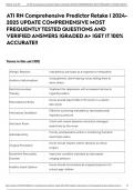 ATI RN Comprehensive Predictor Retake &vert; 2024-2025 UPDATE COMPREHENSIVE MOST FREQUENTLY TESTED QUESTIONS AND VERIFIED ANSWERS &vert;GRADED A&plus; &vert;GET IT 100&percnt; ACCURATE&excl;&excl;