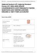 Maternal Newborn ATI&comma; Maternal Newborn Proctor ATI &vert;  UPDATE COMPREHENSIVE MOST FREQUENTLY TESTED QUESTIONS AND VERIFIED ANSWERS &vert;GRADED A&plus; &vert;GET IT 100&percnt; ACCURATE&excl;&excl;