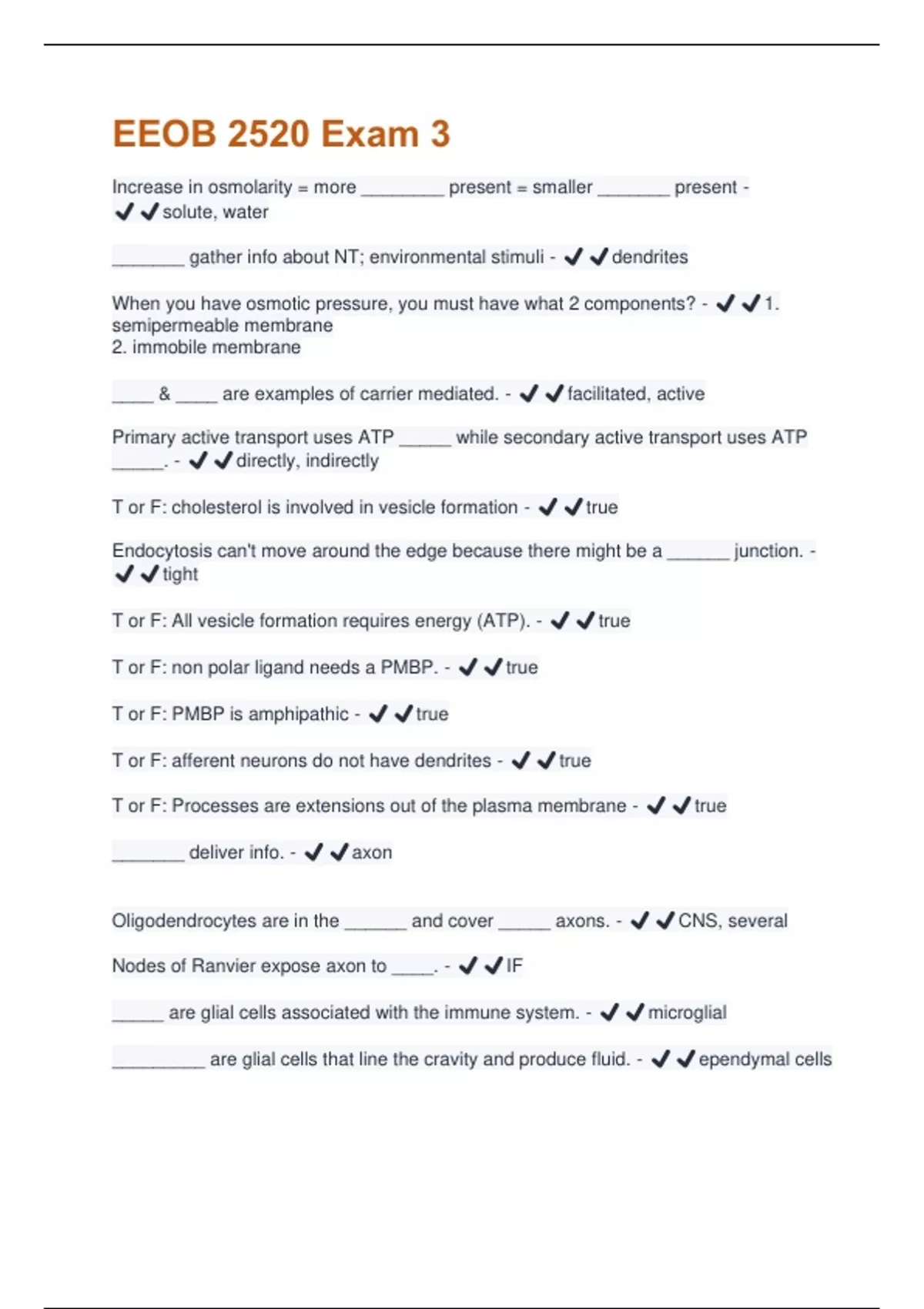Eeob Database EEOB 2520 Exam 3 2025(Questions and answers) LATEST UPDATE - EEOB 2520 ...