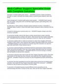 Medi-CalPeer Support Specialist Exam with Complete Solutions