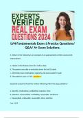 LVN Fundamentals Exam 1 Practice Questions&sol; Q&A&sol; A&plus; Score Solutions
