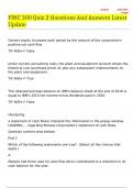 FINC 300 Quiz 2 Questions And Answers Latest Update