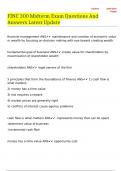 FINC 300 Midterm Exam Questions And Answers Latest Update