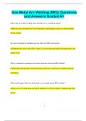 Gas Metal Arc Welding &lpar;MIG&rpar; Questions  and Answers Graded A&plus;