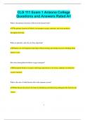 CLS 111 Exam 1 Arizona College Questions and Answers Rated A&plus;