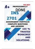 INS2701 PORTFOLIO &lpar;COMPLETE ANSWERS&rpar; Semester 2 2024 - DUE 25 October 2024