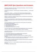 &lpar;MNT&rpar; NCP Quiz Questions and Answers