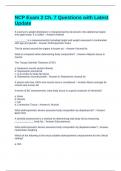 NCP Exam 2 Ch&period; 7 Questions with Latest Update
