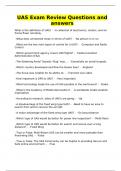 UAS Exam Review Questions and answers
