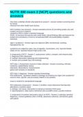 NUTR 480 exam 2 &lpar;NCP&rpar; questions and answers