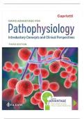 TEST BANK For Davis Advantage for Pathophysiology Introductory Concepts and Clinical Perspectives 3rd Edition By Theresa Capriotti&comma; All 42 Chapters Covered&comma; Verified Latest Edition