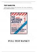 Test Bank for American Journey&colon; A History of the United States&comma; The&comma; Volume 1 To 1877&comma;  8th Edition by David Goldfield &comma; Carl Abbott&comma; All Chapters 1-31 &vert;Complete Guide A&plus;