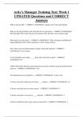 Arby's Manager Training Test&colon; Week 1 UPDATED Questions and CORRECT  Answers