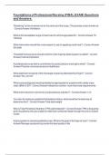 Foundations of Professional Nursing &lpar;FINAL EXAM&rpar; Questions and Answers&period;