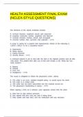 HEALTH ASSESSMENT FINAL EXAM &lpar;NCLEX-STYLE QUESTIONS&rpar;